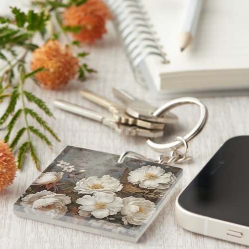 Flowers design keychain