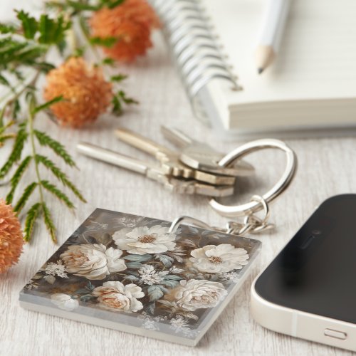 Flowers design keychain