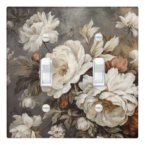 Flowers design light switch cover