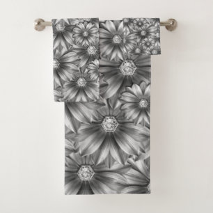Flowers Diamond Bath Towels