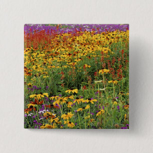 Flowers Display at International Peace Gardens Pinback Button