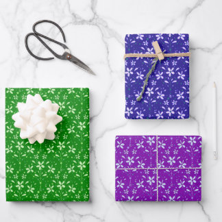 Flowers & Dots Wrapping Paper Sheets