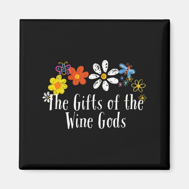 Flowers Drawing The Of The Wine Gods Funny 2025 Sa Magnet (Front)