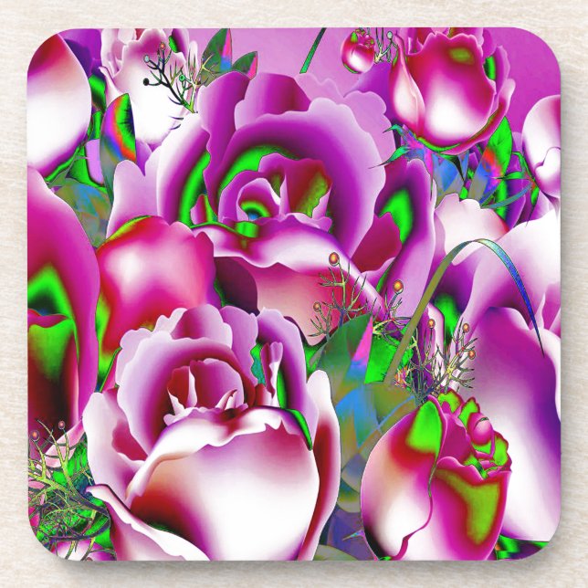 Flowers Drink Coaster (Front)