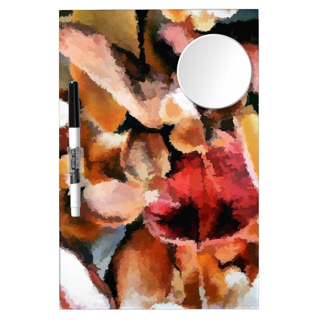 FLOWERS DRY ERASE BOARD WITH MIRROR (Front)