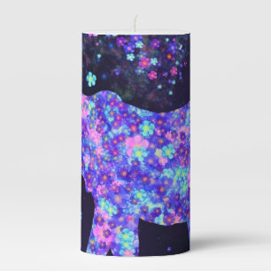 Flowers Elephant Candle