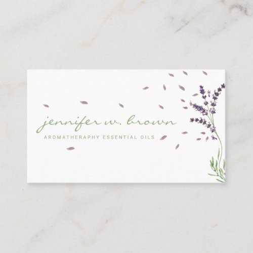 Flowers Essential Oils Perfume Lavender Botanical Business Card