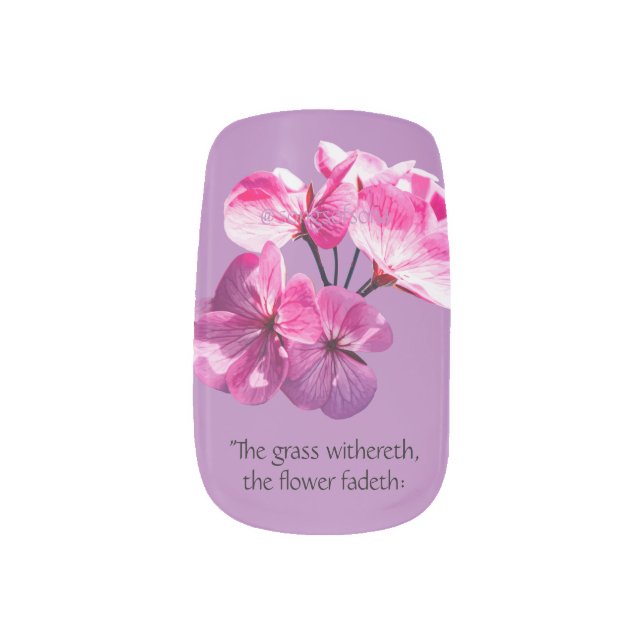 Flowers fadeth Minx Nail Art Decals (Left Thumb)