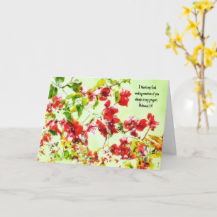 Flowers Faith Bible Verse Sending Prayers Card
