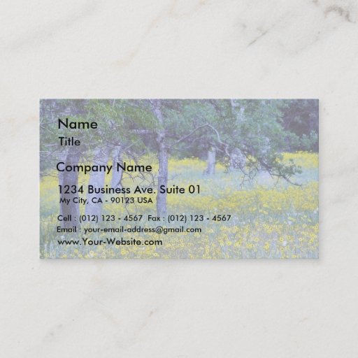 Customizable Flowers Fields Forests Oaks Business Card