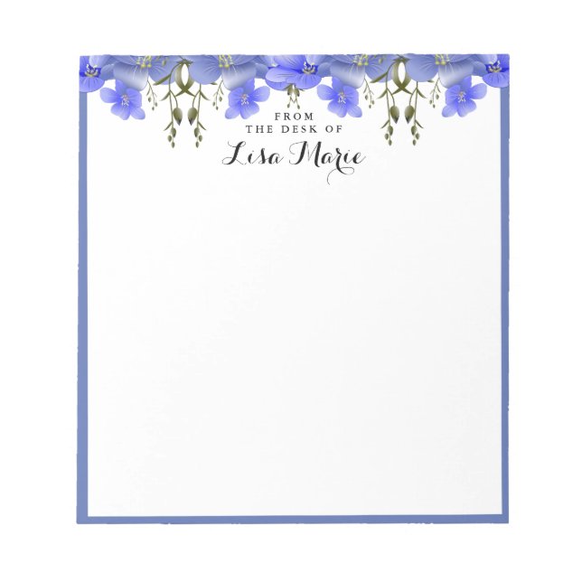 Flowers  FL18 Personalized Notepad (Front)