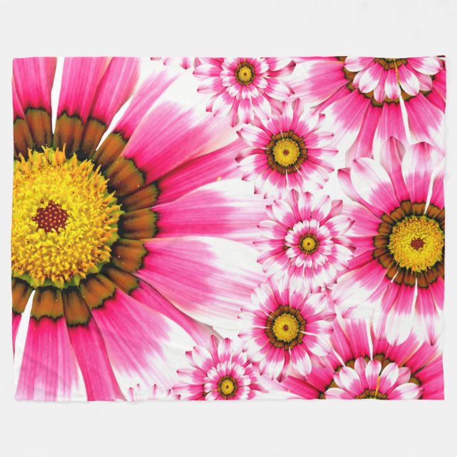 Flowers Fleece Blanket (Front (Horizontal))