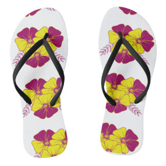 flowers flip flops