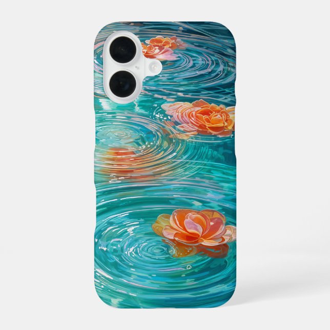 Flowers Floating on Water  iPhone Case (Back)
