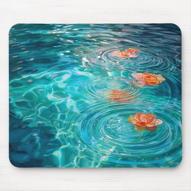 Flowers Floating on Water  Mouse Pad (Front)