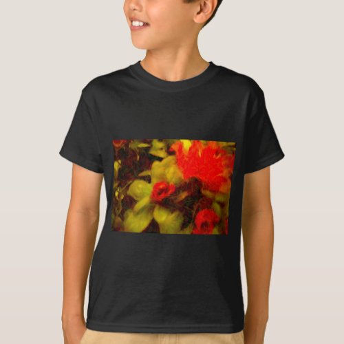 Flowers Floral Art Painting T_Shirt