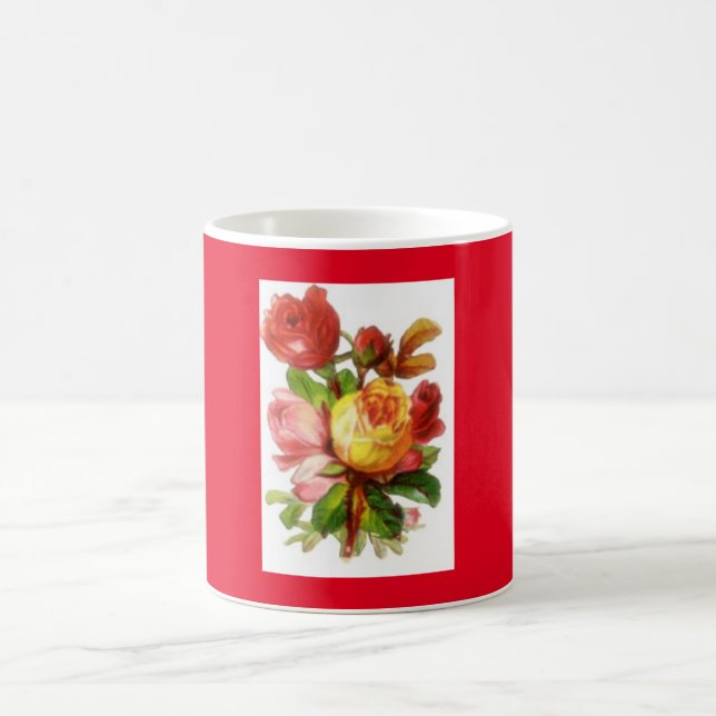 Flowers Floral English Rose Mug (Center)