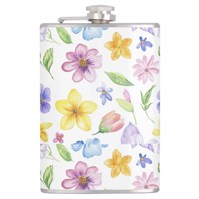 Flowers Floral Pattern Sublimation-95651 Flask (Front)