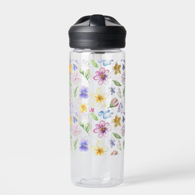 Flowers Floral Pattern Sublimation-95651 Water Bottle (Front)