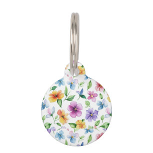 Flowers Floral Pattern Sublimation-95652 Pet ID Tag