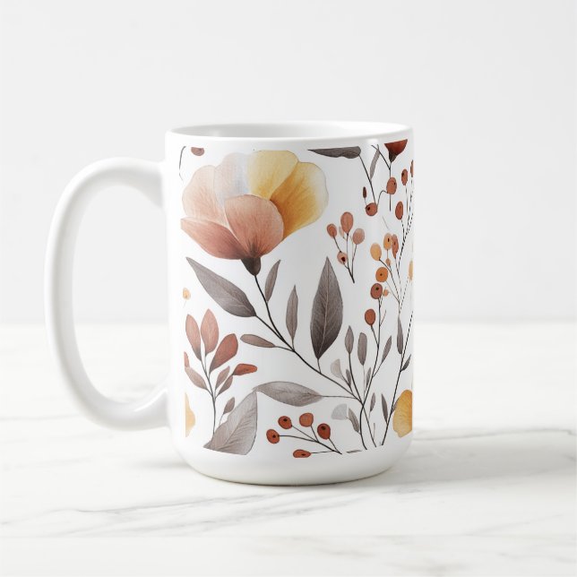 Flowers Floral Pattern Sublimation-95653 Coffee Mug (Left)