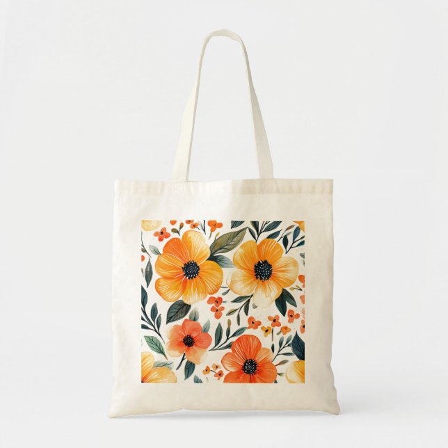 Flowers Floral Pattern Sublimation-95654 Tote Bag (Front)