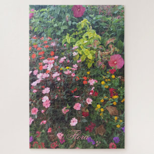 Flowers Floral Photography Custom Text Difficult Jigsaw Puzzle
