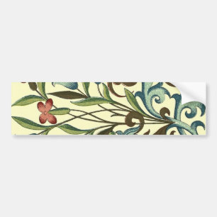 Flowers Floral Wallpaper Art Nouveau Pretty Bumper Sticker