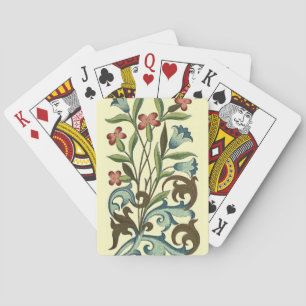 Flowers Floral Wallpaper Art Nouveau Pretty Poker Cards