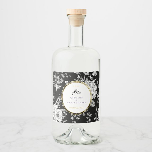 Flowers Flowers flowers Liquor Bottle Label (Front)