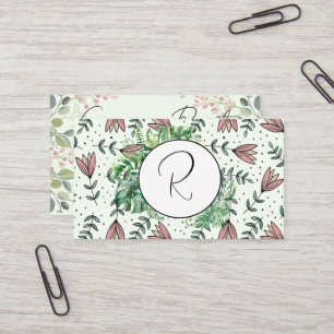 Flowers & Foliage simple small business card