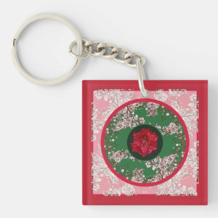 Flowers for Christmas Keychain