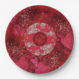 Flowers for Christmas Paper Plates