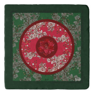 Flowers for Christmas Trivet