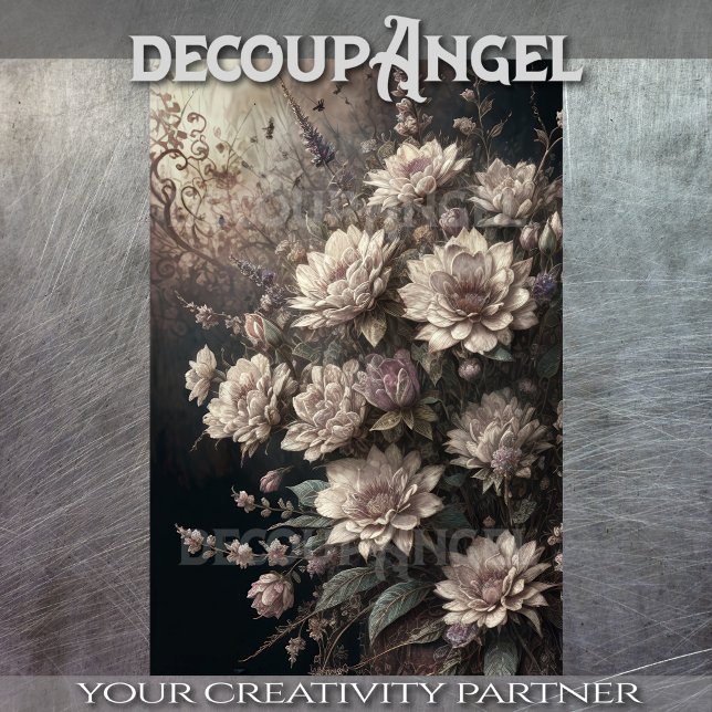 Flowers for Gothic Angels #5 - Decoupage - Tissue Paper (Creator Uploaded)