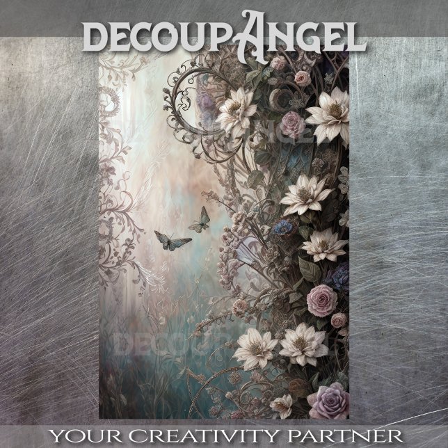 Flowers for Gothic Angels #6 - Decoupage - Tissue Paper (Creator Uploaded)