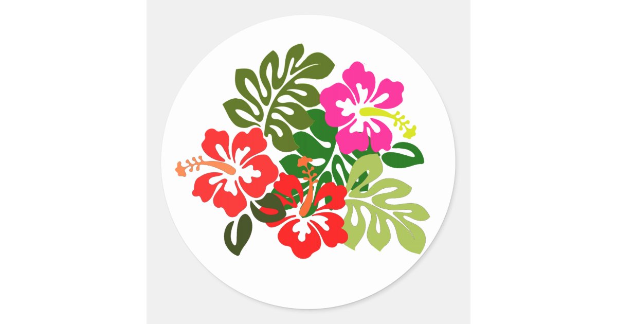 Flowers for Hawaii Admissions Day Hawaii Day Classic Round Sticker