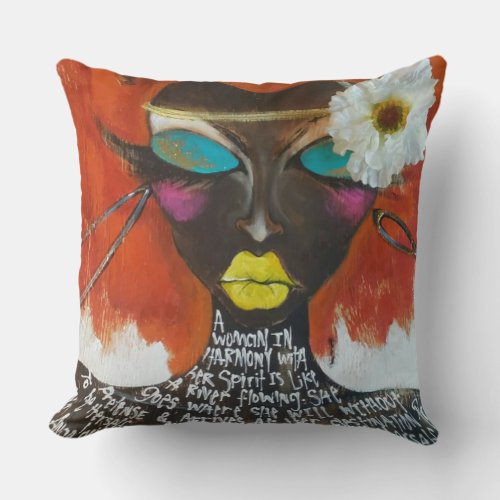 FLOWERS FOR MAYA Throw Pillow 20 x 20