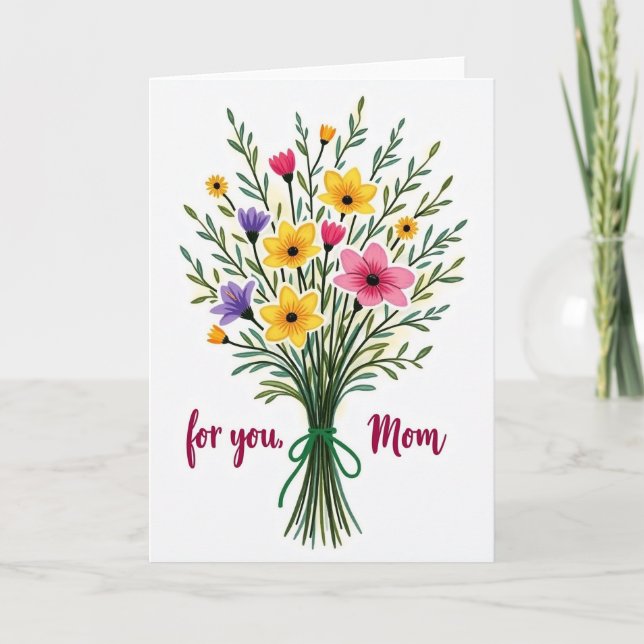 Flowers For Mom Card (Front)