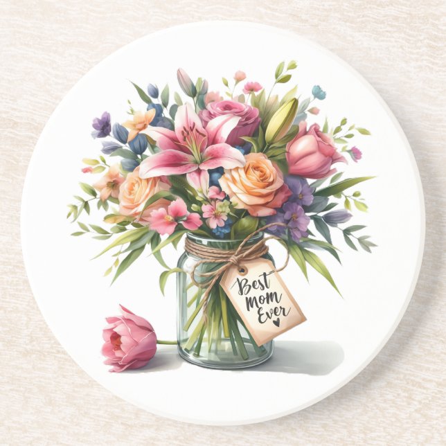 Flowers for Mom Coaster (Front)