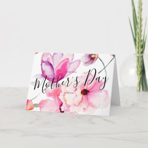 Flowers for Mom Mothers Day Card