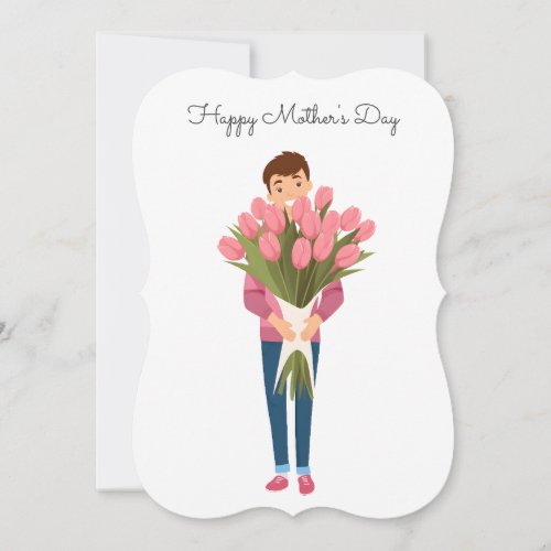 Flowers For Mom  Mothers Day Holiday Card