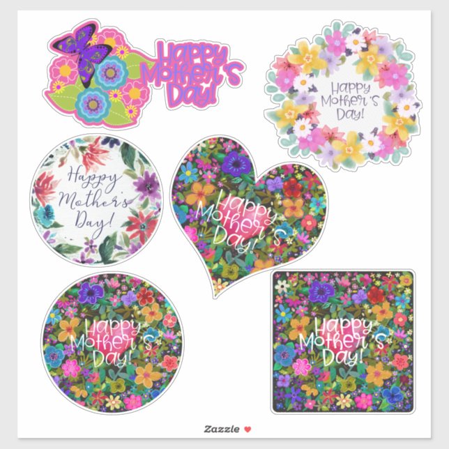 Flowers for Mom on Mother's Day Sticker (Sheet)