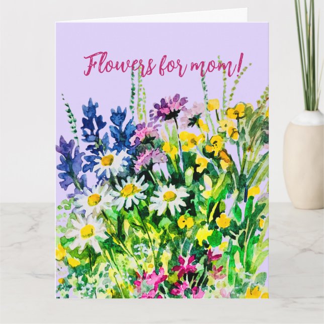 Flowers for the best mom! card (Front)
