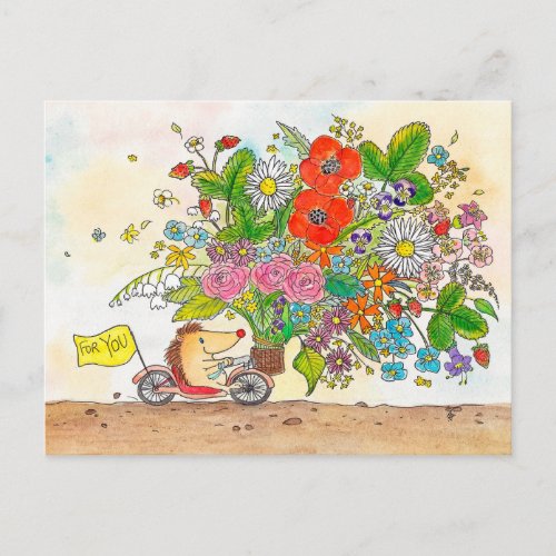 Flowers for you postcard by Nicole Janes