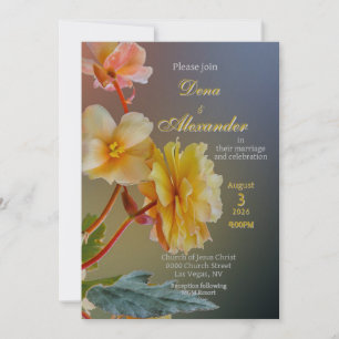 Flowers for Your Wedding Flat Wedding Invitation