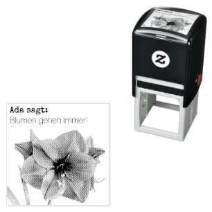 Flowers forever self-inking stamp