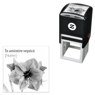 Flowers forever self-inking stamp