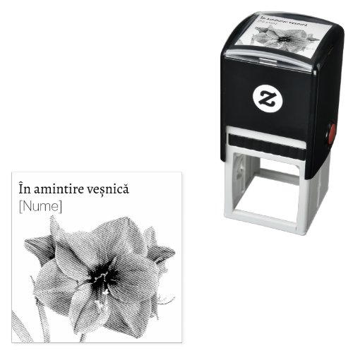 Flowers forever self-inking stamp