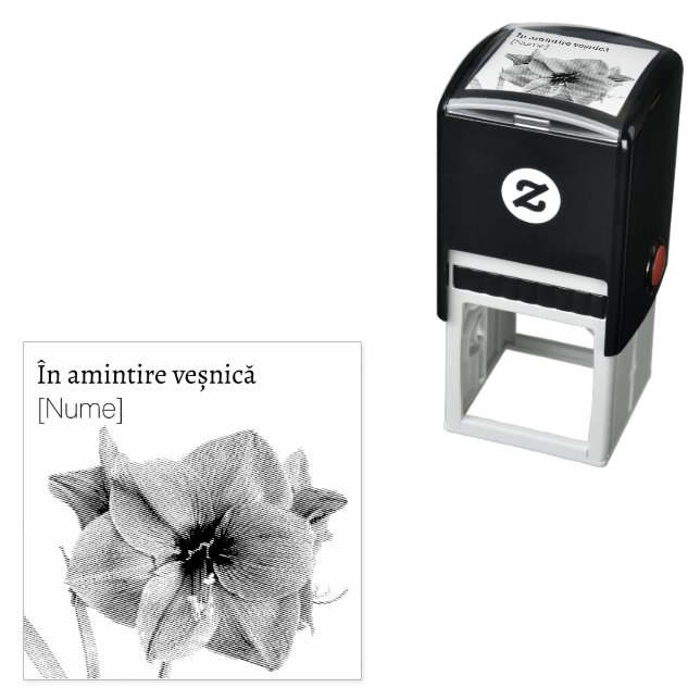 Flowers forever self-inking stamp (In Situ)